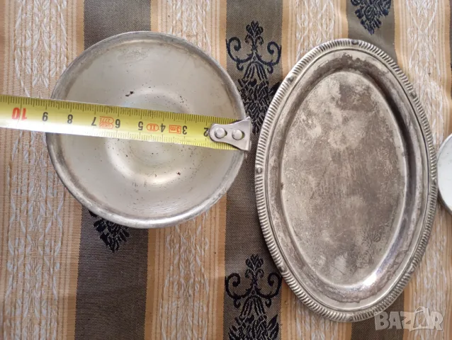 Захарница с поднос, снимка 4 - Антикварни и старинни предмети - 49939008