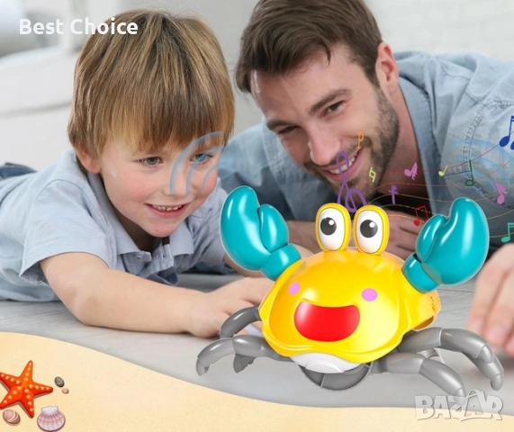 Интерактивна музикална играчка "Бягащ рак"