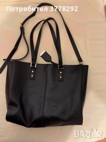 Чанти-1.GUESS оригинал,кожа,голяма-Намаление-с дръжки;разш.16см;2.Re accessories 37/35см, 22лв, снимка 5 - Чанти - 52011255