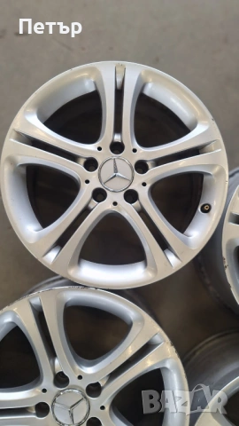 ОРИГИНАЛНИ АЛУМИНИЕВИ ДЖАНТИ МЕРЦЕДЕС В КЛАСА -5x112х66.6-17цола, снимка 5 - Гуми и джанти - 53176478