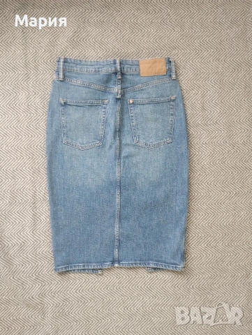 НМ дънкова пола размер 38, снимка 5 - Поли - 50584401