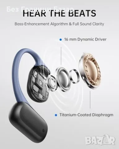 Нови Baseus Open-Ear слушалки, LDAC Hi-Res, 60H, AI микрофони за музика, снимка 5 - Слушалки и портативни колонки - 49548247