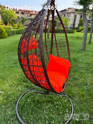 Градинска люлка,ратанова люлка,гнездо,висяща люлка, снимка 4 - Градински мебели, декорация  - 50267078