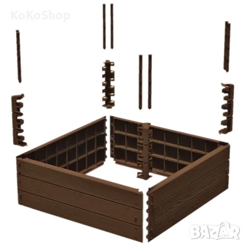 Леха-75.6х75.6х25 см./висока градинска леха/висока леха, снимка 4 - Други - 49976776