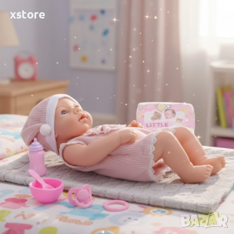 Реалистична кукла бебе Little Mommy с аксесоари - 39см