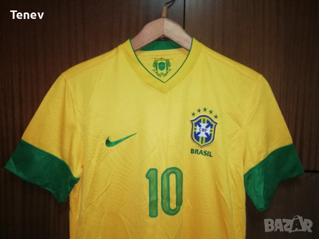 Brazil Ronaldinho 2012 2013 Home Nike Football Роналдиньо Бразилия оригинална тениска фланелка , снимка 4 - Тениски - 52940157