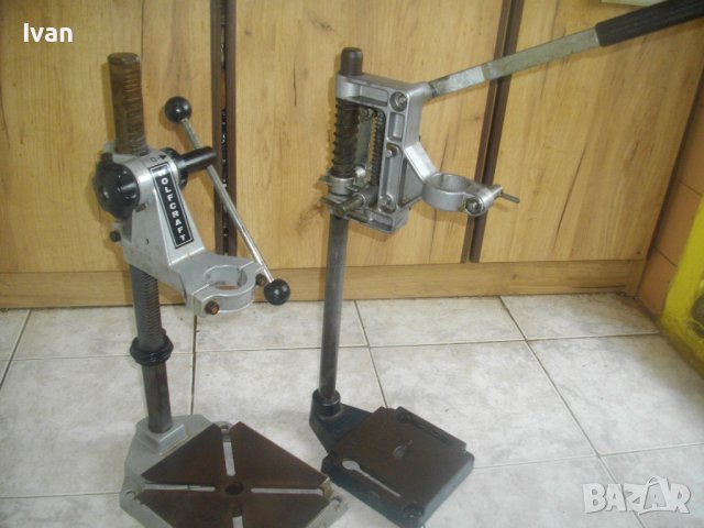 ф43мм-Немска Професионална Стойка За Бормашина-AEG/Нова WOLFCRAFT-Ход 85мм-70мм-Голяма-6кг/8кг-