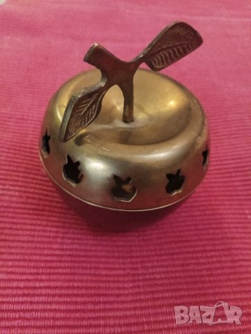 Месингова кутия, ябълка. , снимка 5 - Декорация за дома - 43734908