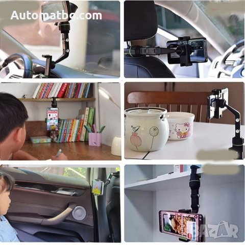 Поставка за телефон Automat, Стойка за телефон за автомобил, 212, Черeн, снимка 4 - Аксесоари и консумативи - 37011272