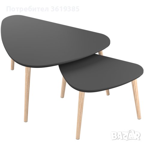 Комплект от 2 помощни маси в ретро дизайн