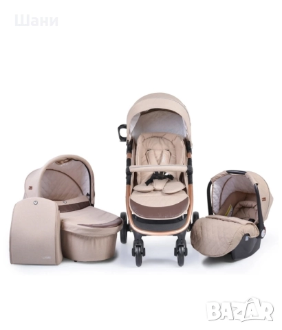 Комбинирана количка CANGAROO Noble 3в1 бежово