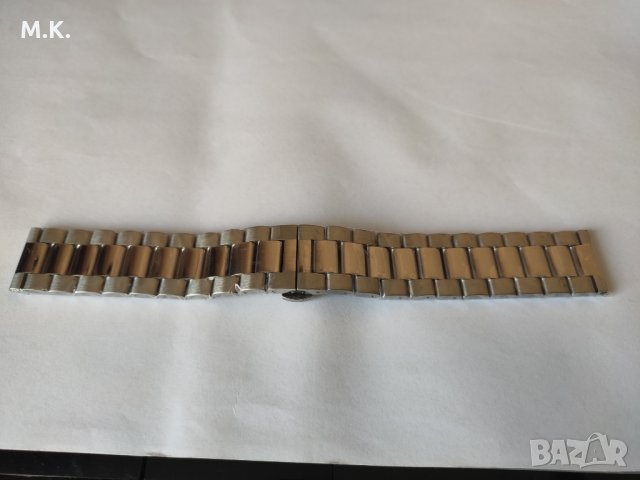  Масивна верижка   за часовник от неръждаема стомана  -  22мм, снимка 2 - Каишки за часовници - 32736793