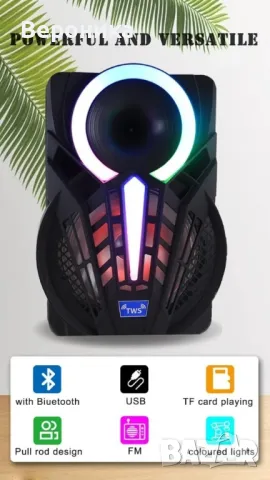 Промоция: Караоке тонколона с Bluetooth NDR-P08 8 инча'' и микрофон, снимка 14 - Bluetooth тонколони - 47830543