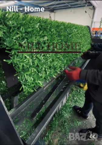 Поцинкована мрежа с декорация ( ИЗКУСТВЕНА ТРЕВА ) 4 мм. Тел / 40 мм. Око, снимка 18 - Огради и мрежи - 52303156