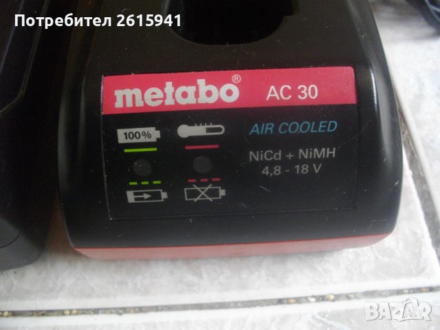 Зарядно METABO C60/METABO AC30/-4,8-15,6-18 Волта-MAKITA 7,2 V - Японско-Оригинално-Отлично, снимка 9 - Други инструменти - 36813350