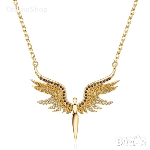 Стилно и нежно колие – АНГЕЛСКИ КРИЛА, снимка 7 - Колиета, медальони, синджири - 53360386