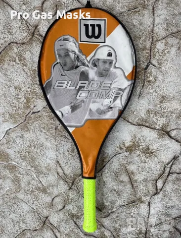 Професионална Тенис Ракета Tennis Racquet Wilson Blade Comp Graphite Titanium System New Grip 3, снимка 7 - Тенис - 49392616