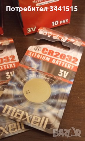 Литиева батерия Maxell 2032, CR2032 3V Lithium - 100 броя , снимка 2 - Друга електроника - 43765675