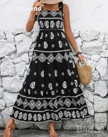 Ежедневна дамска рокля с щампи в етнически стил , снимка 5 - Рокли - 49593898