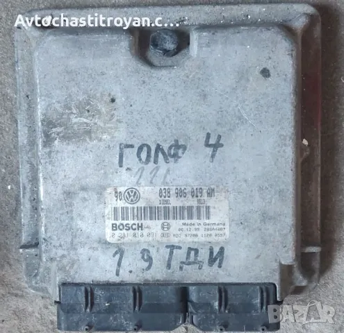 Компютър двигател VW golf 4 1.9 TDI - 038 906 019AM, снимка 1