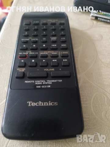 Technics RAK-SC310W  оригинално дистанционно , снимка 2 - Ресийвъри, усилватели, смесителни пултове - 51226784