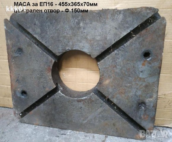 Подщампова плоча / маса за ексцентър преса тип ПЕ25А и ЕП16 тона , снимка 2 - Други машини и части - 26265763