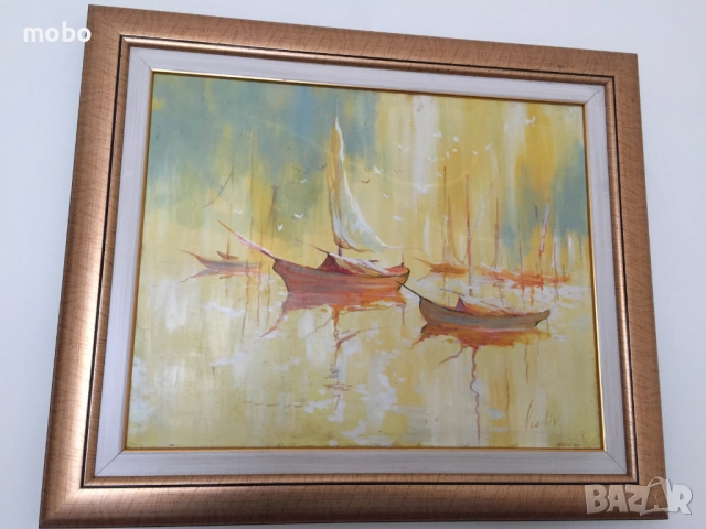 Картина „Пейзаж“ , маслени бои, художник Владин Владев , снимка 2 - Картини - 51566308