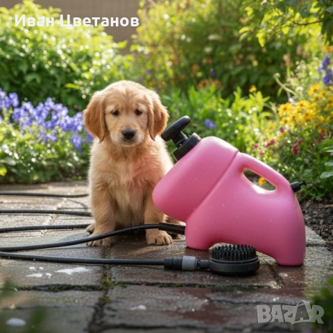 Преносим душ 8L за кучета, велосипеди и спортни принадлежности – без електрическо захранване