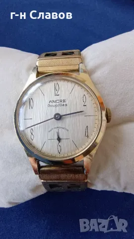 Позлатен ръчен ANCRE. , снимка 3 - Мъжки - 48699179