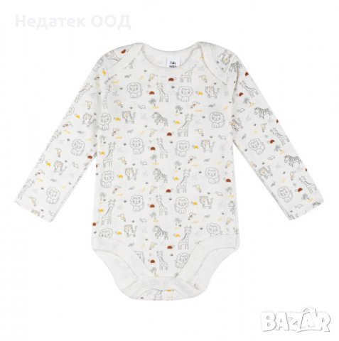 Памучно боди, Zookia, 0 - 3 м, Бяло