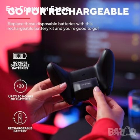 Ново Trust Зарядно за контролер Xbox Series X / S 20 часа Игрово Време USB-C, снимка 7 - Друга електроника - 43557166