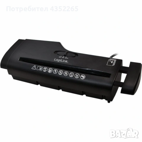 Шредер за хартия LogiLink „Aktenvernichter“ (Streifenschnitt 6 мм) с регулируема ширина, рязане на л, снимка 2 - Други - 53373071