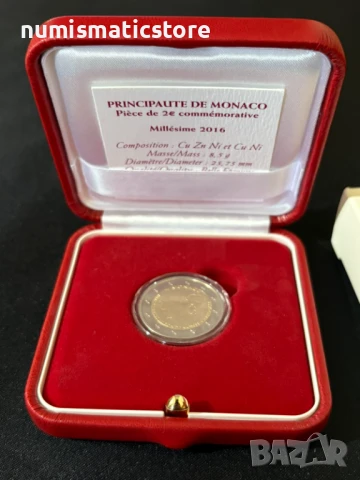 Монако 2016 – 2 евро - 150 години от основаването на Монте Карло PROOF, снимка 3 - Нумизматика и бонистика - 50865695