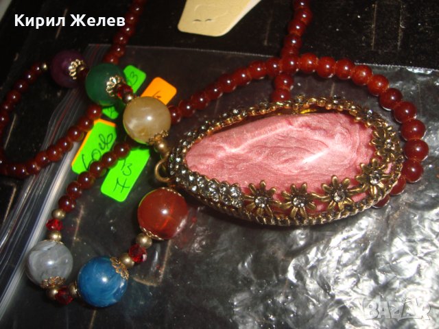 СКЪПОЦЕННО МАРКОВО НОВО МОДНО КОЛИЕ ОГЪРЛИЦА КАМЪНИ КРИСТАЛИ БРОНЗ 20593, снимка 14 - Колиета, медальони, синджири - 33423103