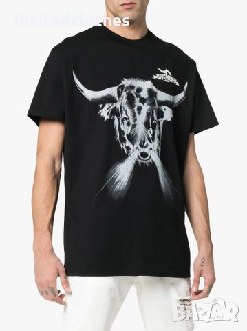 GIVENCHY Tribal Tarius Bull Logo Print Slim Fit Мъжка Тениска size M (S), снимка 2 - Тениски - 35053511