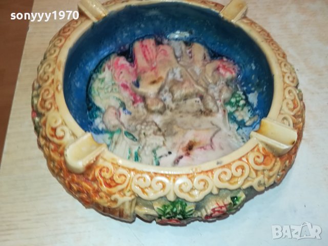 ГОЛЯМ КРАСИВ СТИЛЕН ПЕПЕЛНИК ОТ ФРАНЦИЯ 1911231127, снимка 11 - Антикварни и старинни предмети - 43056521