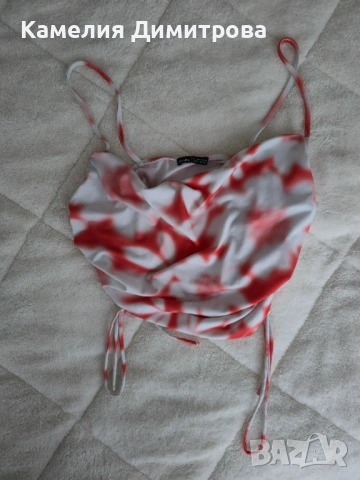 Bershka сатениран топ с набори M