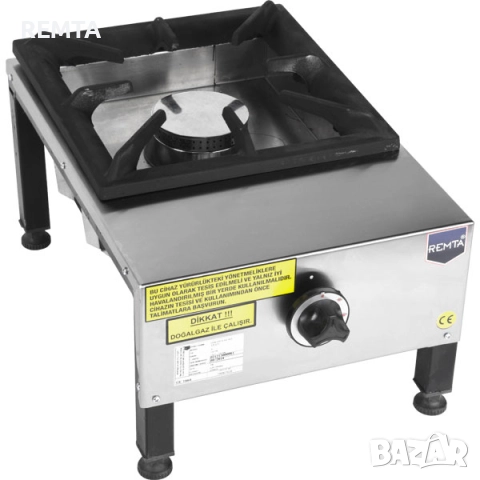 Газов котлон с 1 газова горелка (3,8 kW) 34х55 см + газова защита CE