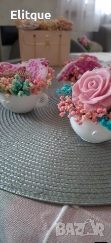 ръчно изработени сапунени свещи в чаша, снимка 5 - Декорация за дома - 53445225