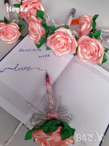 Химикали със сатенена роза , снимка 2 - Декорация за дома - 47902786