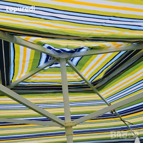 ГОЛЯМ КВАДРАТЕН ГРАДИНСКИ ЧАДЪР 260 СМ, снимка 3 - Градински мебели, декорация  - 50218004