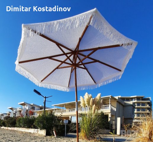 Бохо плетени чадъри тип макраме за градина, плаж, ресторант или бийч бар, снимка 7 - Други - 43956671