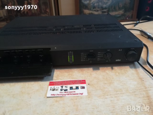 braun a2 amplifier-germany 2403211810, снимка 3 - Ресийвъри, усилватели, смесителни пултове - 32290346