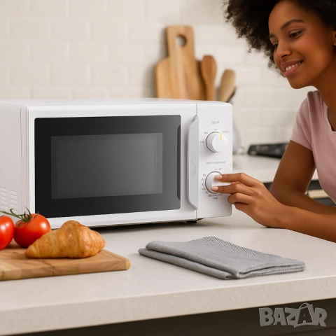 Компактна микровълнова фурна Comfee - 20 литра, 700W и 5 нива на мощност, снимка 8 - Друга електроника - 51926407