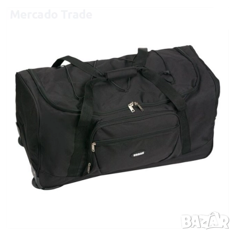 Сак за пътуване с колелца Mercado Trade, 87л., Черен, снимка 4 - Сакове - 52240612
