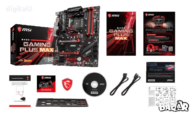 Дънна платка MSI B450 GAMING PLUS MAX, снимка 4 - Дънни платки - 33147767