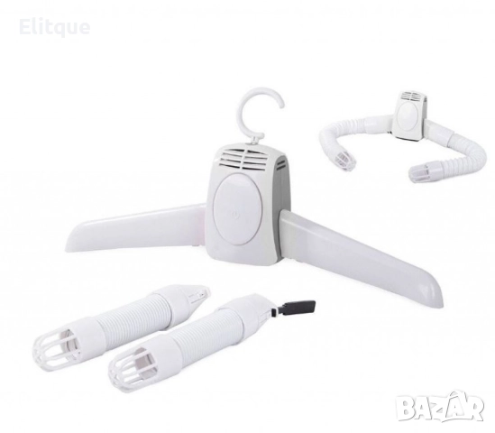 Закачалка с функция за изсушаване, За дрехи и обувки, С горещ въздух, Бял, снимка 8 - Други стоки за дома - 52832713