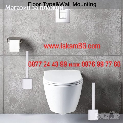 Тоалетна силиконова четка с гъвкава глава и поставка - КОД 3858, снимка 3 - Мопове, кофи, четки и метли - 40049465