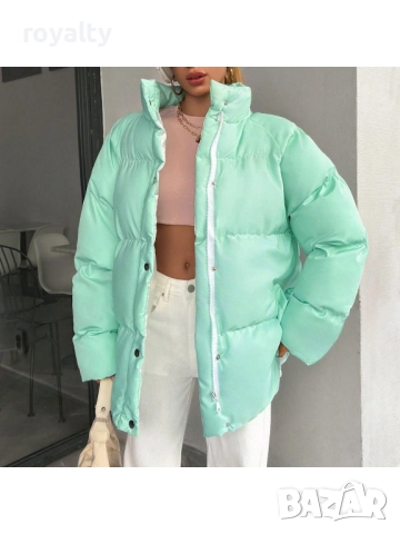 Дамско Яке Цвят Мента , снимка 2 - Якета - 52216222