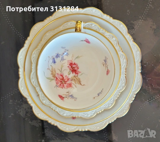 Винтидж Retsch&Co Wunsiedel Bavaria Сет трио за чай кафе